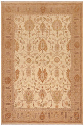 handmade Traditional Kafkaz Beige Tan Hand Knotted RECTANGLE 100% WOOL area rug 8 x 10